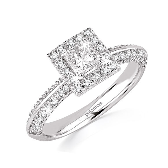 1.10 ct.Prenses Kesim Pırlanta Tektaş Yüzük 